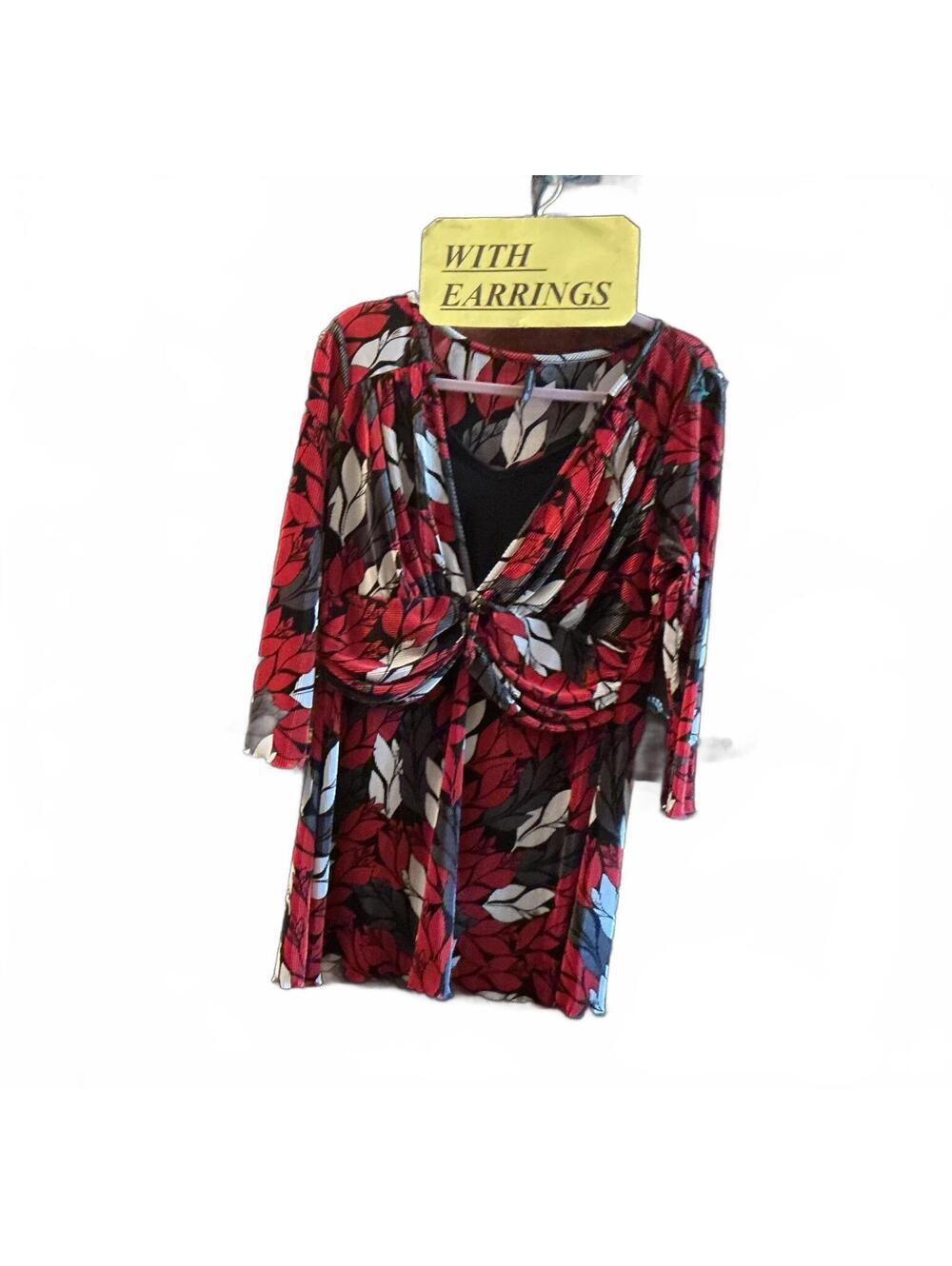 L Hawaii Red Top & Earrings